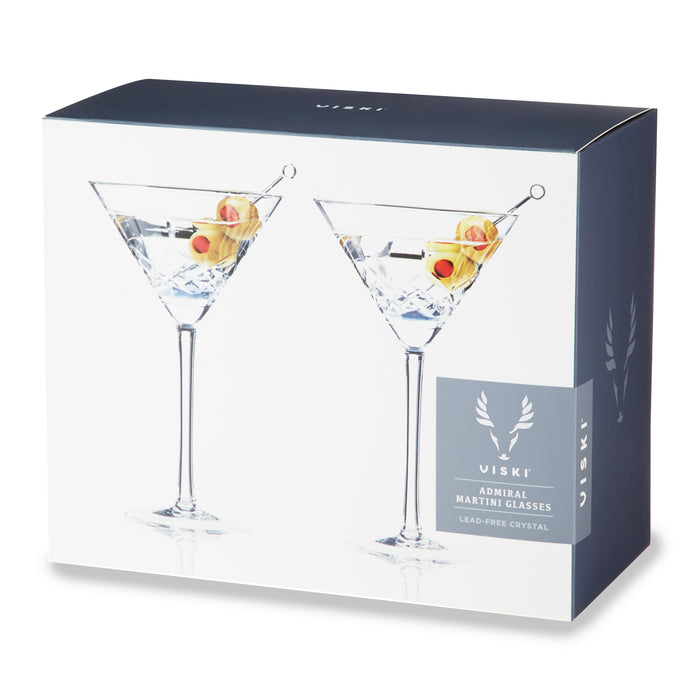 Admiral Crystal Martini Glasses