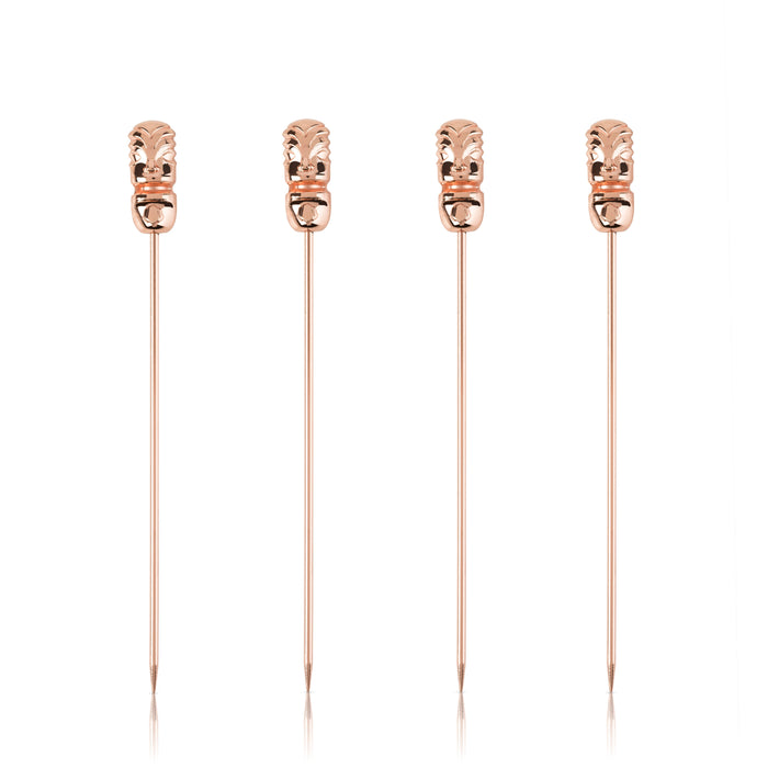 Pacific Tiki Cocktail Picks in Copper Set of 4