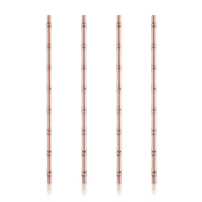 Pacific Bamboo Straws in Copper Set of 4