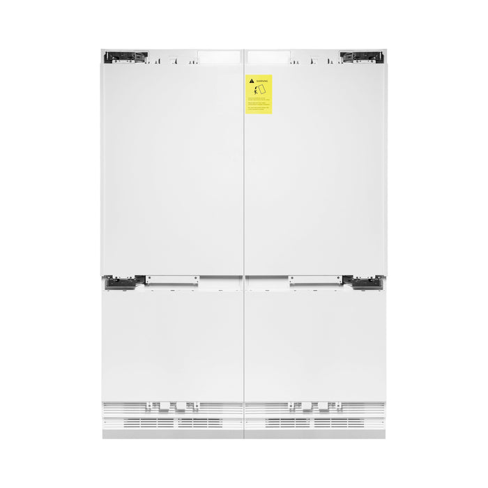 ZLINE 60 In. 32.2 cu. Ft. Panel Ready Built-In 4-Door French Door Refrigerator with Gold Handles, RBIV-60-G