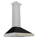 ZLINE Autograph Edition 36 in. Fingerprint Resistant DuraSnow® Stainless Steel Range Hood with Black Matte Shell and Accent Handle (KB4SNZ-BLM36) Champagne Bronze