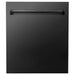 ZLINE 24 in. Dishwasher Panel with Traditional Handle (DP-H-24) Black Stainless Steel