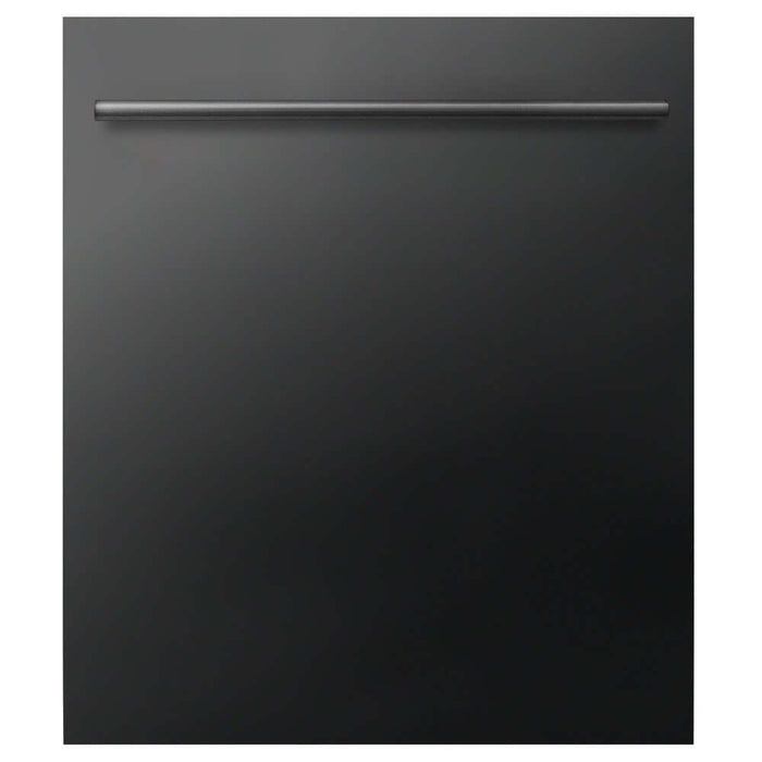 ZLINE 24 in. Dishwasher Panel with Modern Handle (DP-24) Black Stainless Steel