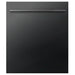 ZLINE 24 in. Dishwasher Panel with Modern Handle (DP-24) Black Stainless Steel