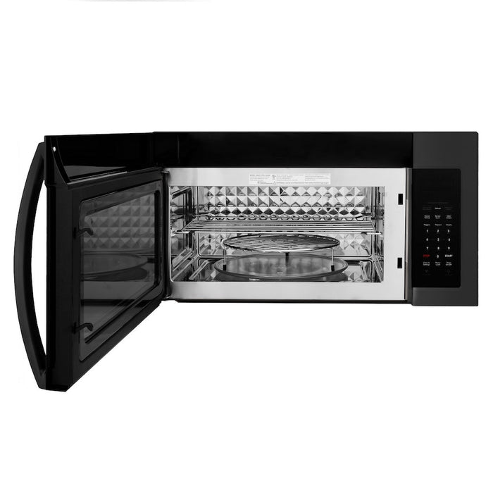 ZLINE 30 in. Black Stainless Steel Over the Range Convection Microwave Oven with Modern Handle (MWO-OTR-BS)