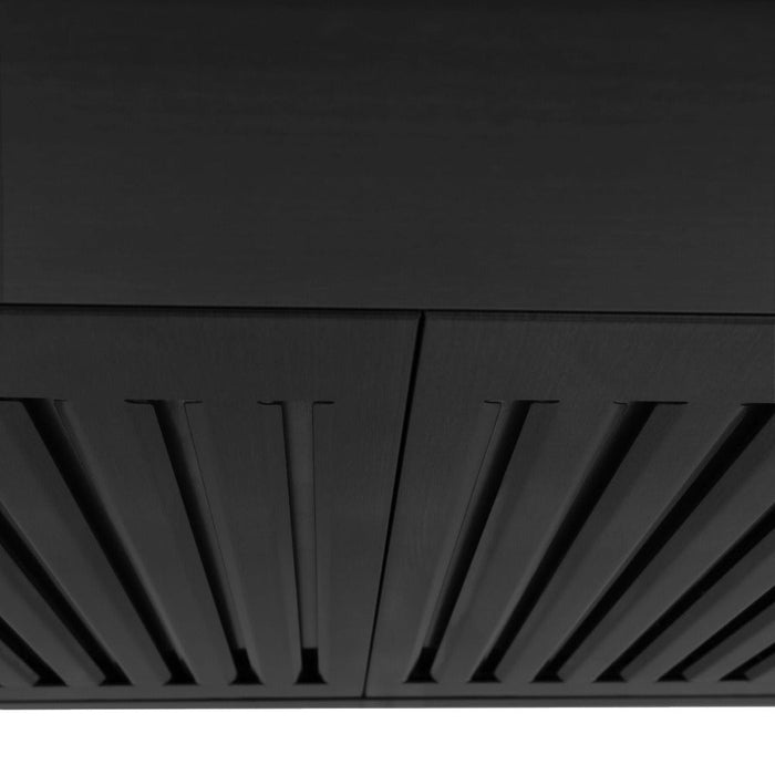 ZLINE Recirculating Wall Mount Range Hood with Charcoal Filters in Black Stainless Steel (BSKBN-CF-42)