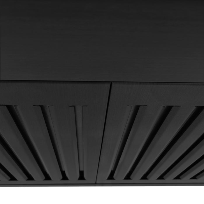 ZLINE 30" Convertible Wall Mount Range Hood in Black Stainless with Charcoal Filters, BSKBN-CF-30