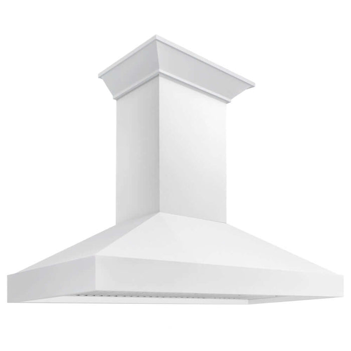 ZLINE Wooden Wall Mount Range Hood in Smooth Bright White Finish with Size Options (KBWW)