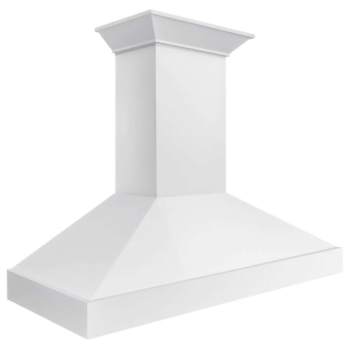 ZLINE Wooden Wall Mount Range Hood in Smooth Bright White Finish with Size Options (KBWW)