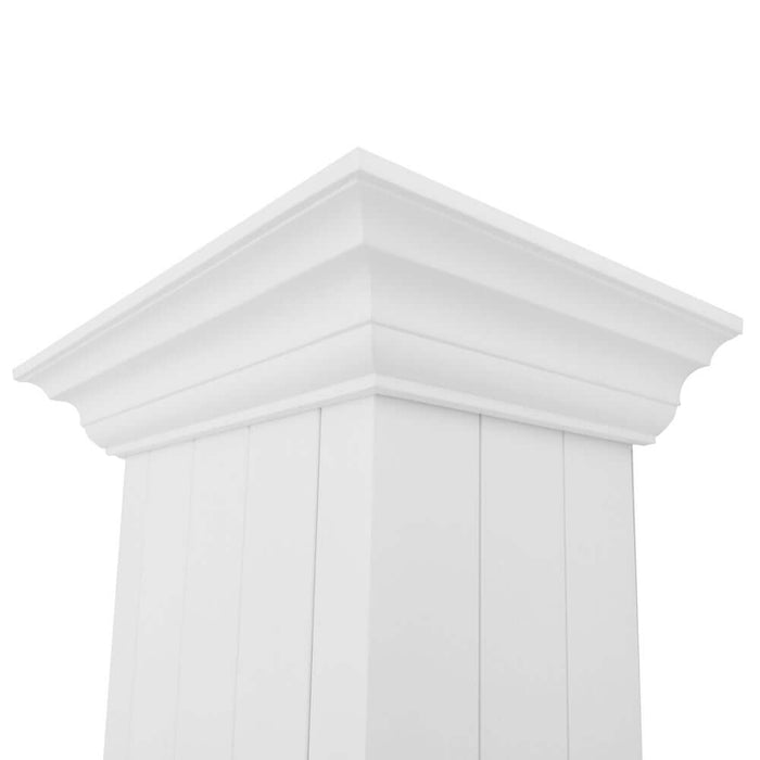 ZLINE Wooden Wall Mount Range Hood in Shiplap Bright White Finish with Size Options (KPWW)