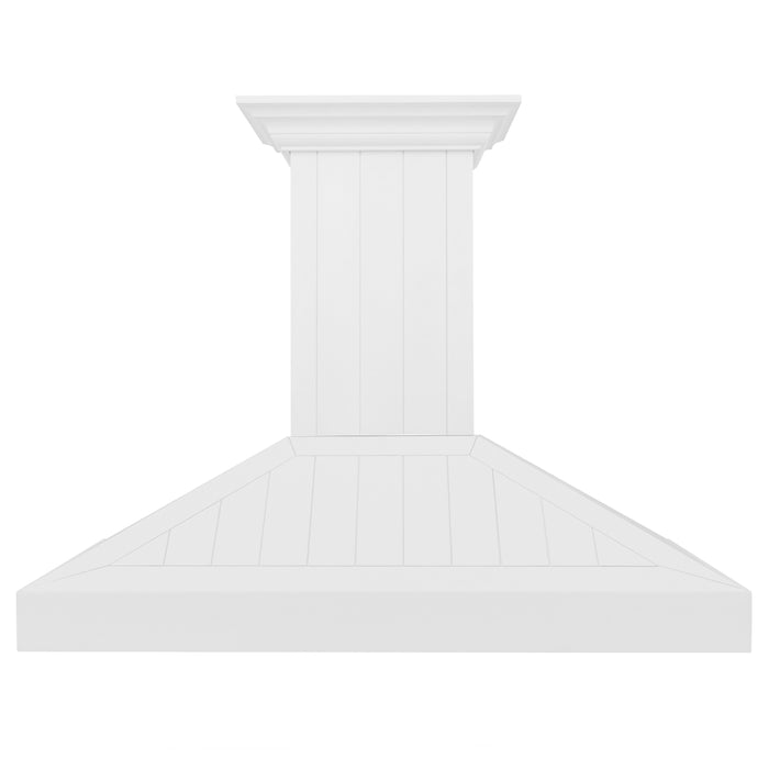 ZLINE 48 in. Wooden Wall Mount Range Hood in Shiplap Bright White Finish (KPWW-48)