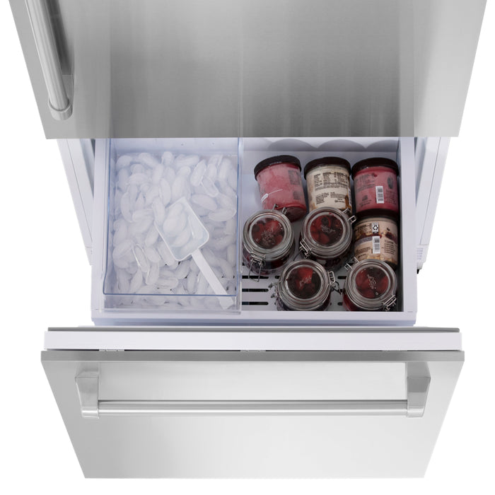 ZLINE 60 In. 32.2 cu. Ft. Panel Ready Built-In 4-Door French Door Refrigerator with Internal Water and Ice Dispenser, RBIV-60