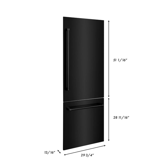 ZLINE 30 in.  Refrigerator Panels in Black Stainless Steel for a 30 in.  Built-in Refrigerator (RPBIV-BS-30)