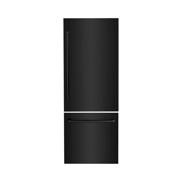 ZLINE 30 in.  Refrigerator Panels in Black Stainless Steel for a 30 in.  Built-in Refrigerator (RPBIV-BS-30)