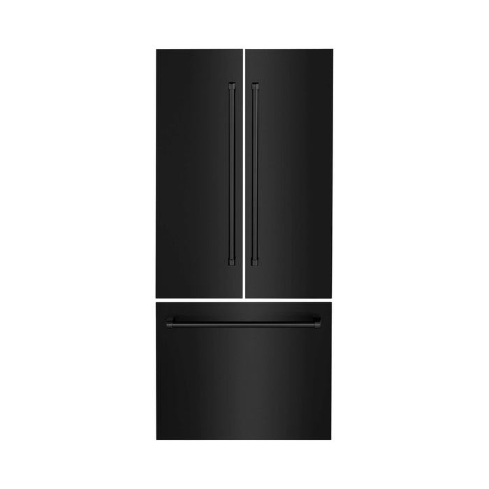 ZLINE 36 in. Refrigerator Panels in Black Stainless Steel for a 36 in. Built-in Refrigerator (RPBIV-BS-36)