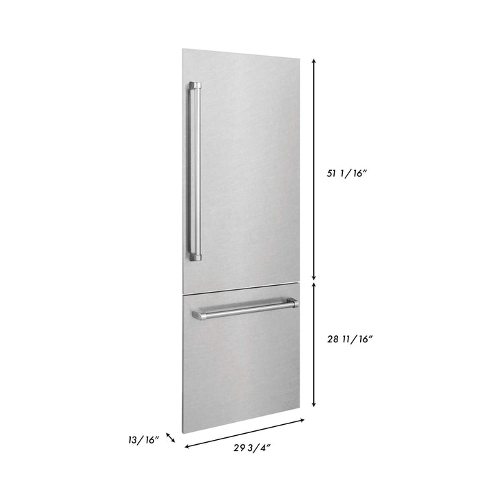 ZLINE 30 in.  Refrigerator Panels in Fingerprint Resistant Stainless Steel for a 30 in.  Built-in Refrigerator (RPBIV-SN-30)