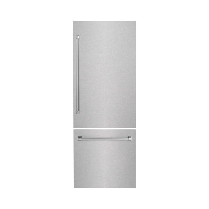 ZLINE 30 in.  Refrigerator Panels in Fingerprint Resistant Stainless Steel for a 30 in.  Built-in Refrigerator (RPBIV-SN-30)