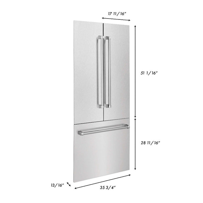 ZLINE 36" Refrigerator Panels in Fingerprint Resistant Stainless Steel for a 36" Built-in Refrigerator (RPBIV-SN-36)