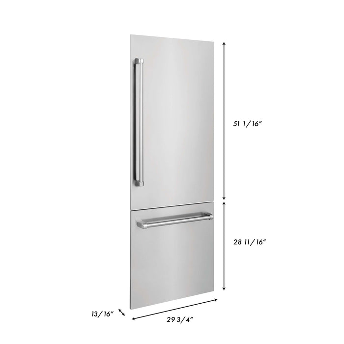 ZLINE 30 in.  Refrigerator Panels in Stainless Steel for a 30 in.  Built-in Refrigerator (RPBIV-304-30)