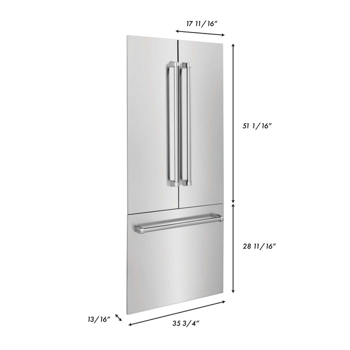 ZLINE 36" Refrigerator Panels in Stainless Steel for a 36" Built-in Refrigerator (RPBIV-304-36)