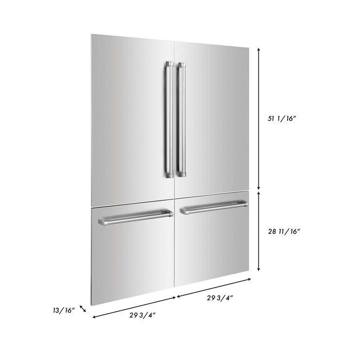 ZLINE 60 in. Refrigerator Panels in Stainless Steel for a 60 in. Built-in Refrigerator (RPBIV-304-60)