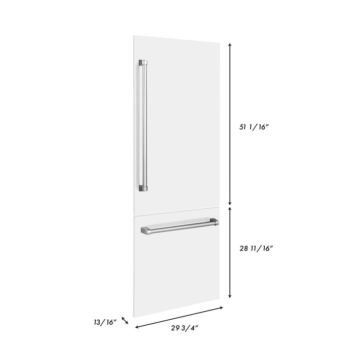 ZLINE 30 in.  Refrigerator Panels in White Matte for a 30 in.  Built-in Refrigerator (RPBIV-WM-30)