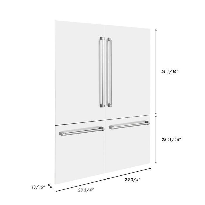 ZLINE 60 in. Refrigerator Panels in White Matte for a 60 in. Built-in Refrigerator (RPBIV-WM-60)