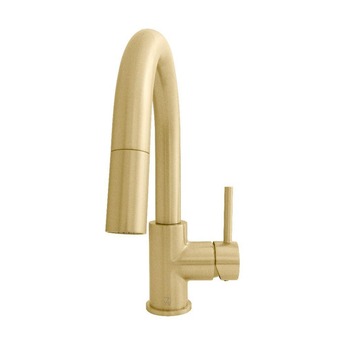 ZLINE Dante Pull Down Single Handle Kitchen Faucet in Champagne Bronze (DNT-KF-CB)