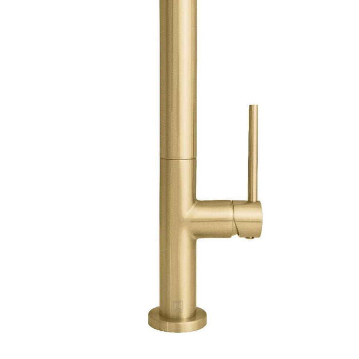 ZLINE Incline Pull Down Single Handle Kitchen Faucet in Champagne Bronze (INC-KF-CB)