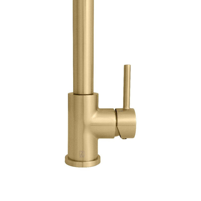 ZLINE Van Gogh Pull Down Spring Kitchen Faucet with Pot Filler in Champagne Bronze (VNG-KF-CB)