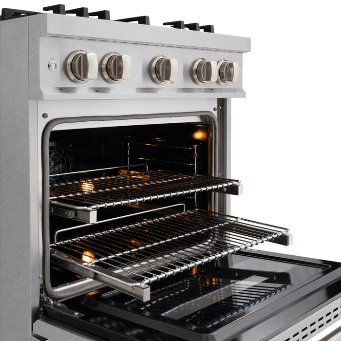 ZLINE 30" 4.2 cu. ft. Classic Dual Fuel Range with 4 Burners in DuraSnow® Stainless Steel, CDRS-30