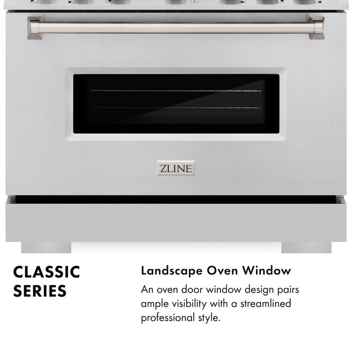 ZLINE 48" 6.7 cu. ft. Classic Double Oven Dual Fuel Range with 8 Burners in Stainless Steel, CDR48