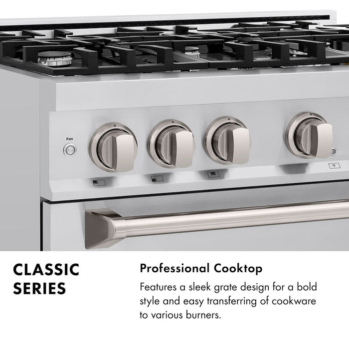 ZLINE 48" 6.7 cu. ft. Classic Double Oven Gas Range with 8 Burners in Stainless Steel, CGR48