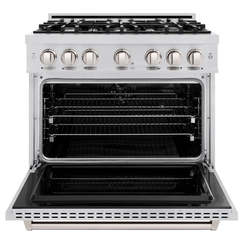 ZLINE 36 inch classic dual fuel range in stainless steel