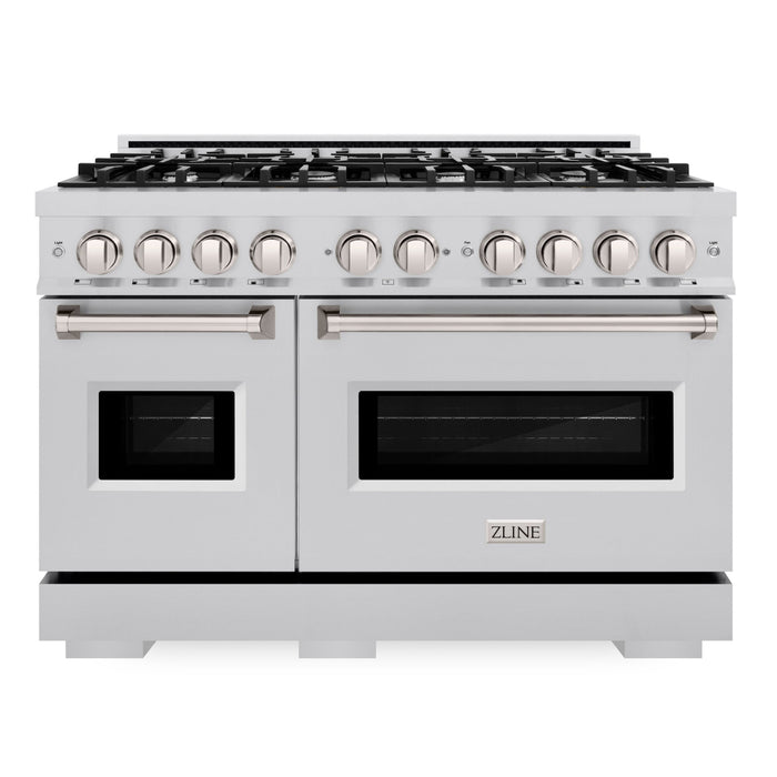 ZLINE 48" 6.7 cu. ft. Classic Double Oven Dual Fuel Range with 8 Burners in Stainless Steel, CDR48