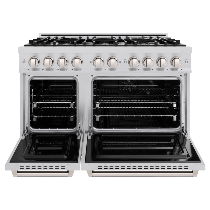 ZLINE 48" 6.7 cu. ft. Classic Double Oven Dual Fuel Range with 8 Burners in Stainless Steel, CDR48