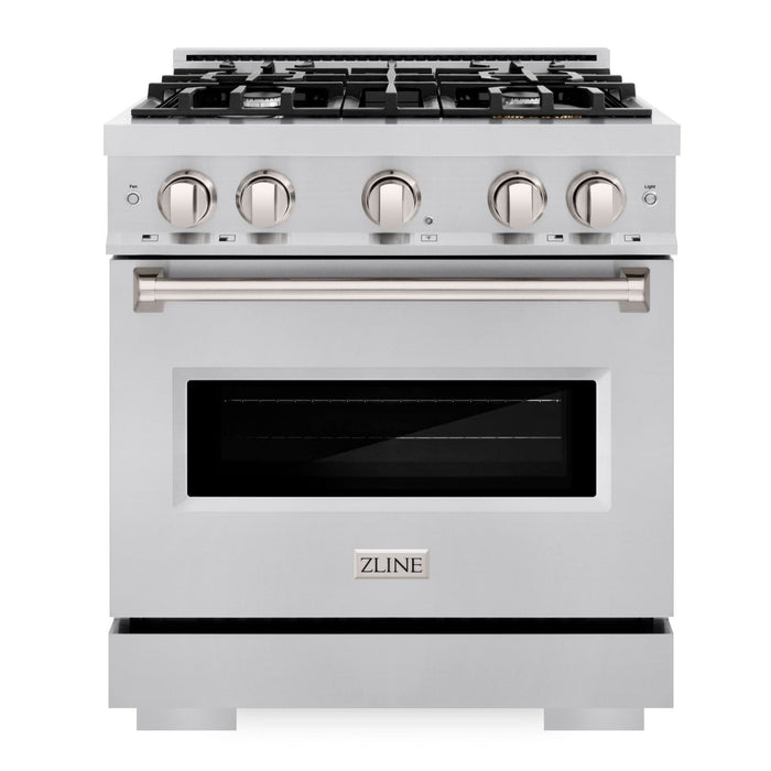 ZLINE 30" 4.2 cu. ft. Classic Gas Range with 4 Burners in Stainless Steel, CGR30