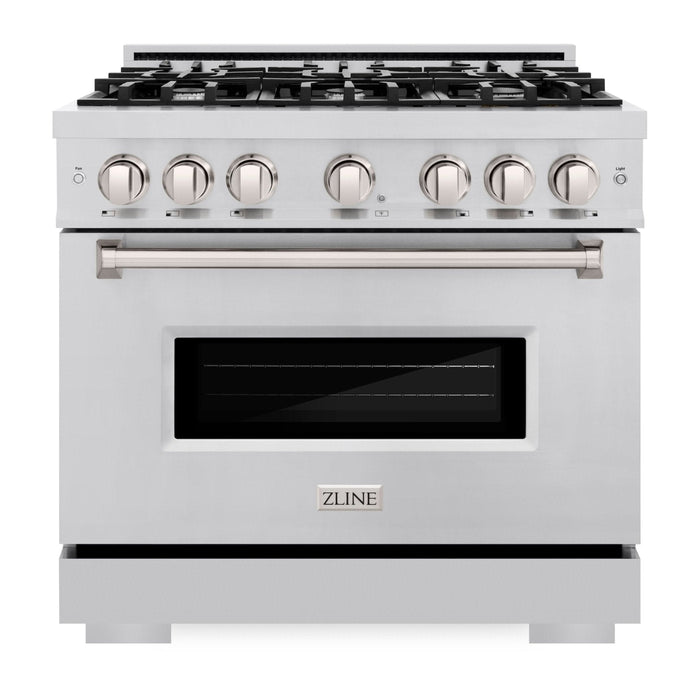 ZLINE 36" 5.2 cu. ft. Classic Gas Range with 6 Burners in Stainless Steel, CGR36