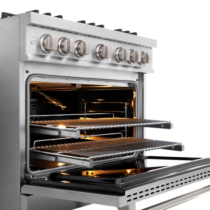 ZLINE 36" 5.2 cu. ft. Classic Gas Range with 6 Burners in Stainless Steel, CGR36