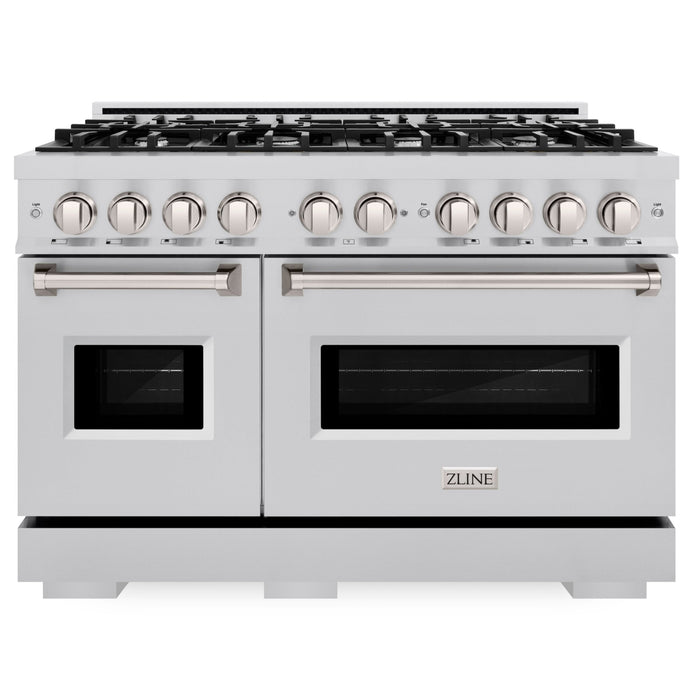 ZLINE 48" 6.7 cu. ft. Classic Double Oven Gas Range with 8 Burners in Stainless Steel, CGR48