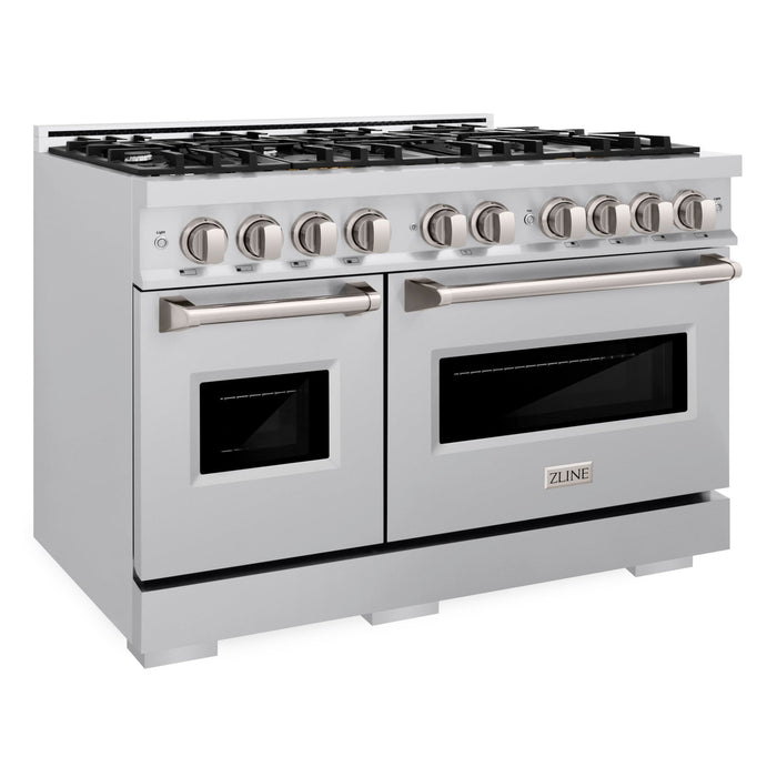 ZLINE 48" 6.7 cu. ft. Classic Double Oven Gas Range with 8 Burners in Stainless Steel, CGR48