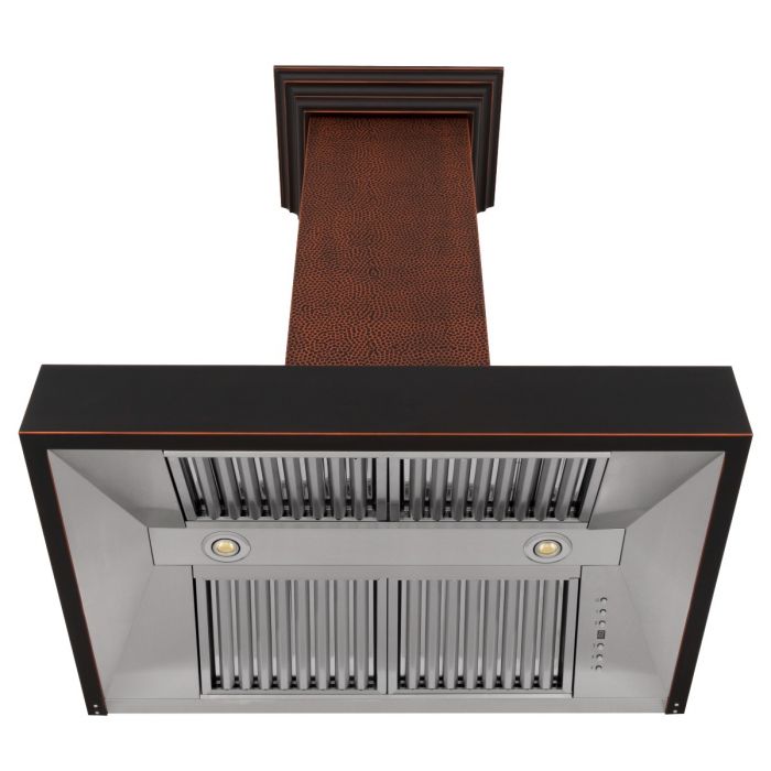 ZLINE 30 in. Hand-Hammered Copper Finish Wall Range Hood, 655-HBXXX-30