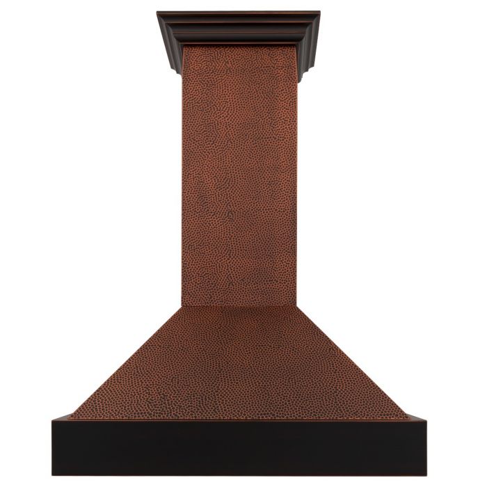 ZLINE 36 in. Hand-Hammered Copper Finish Wall Range Hood, 655-HBXXX-36