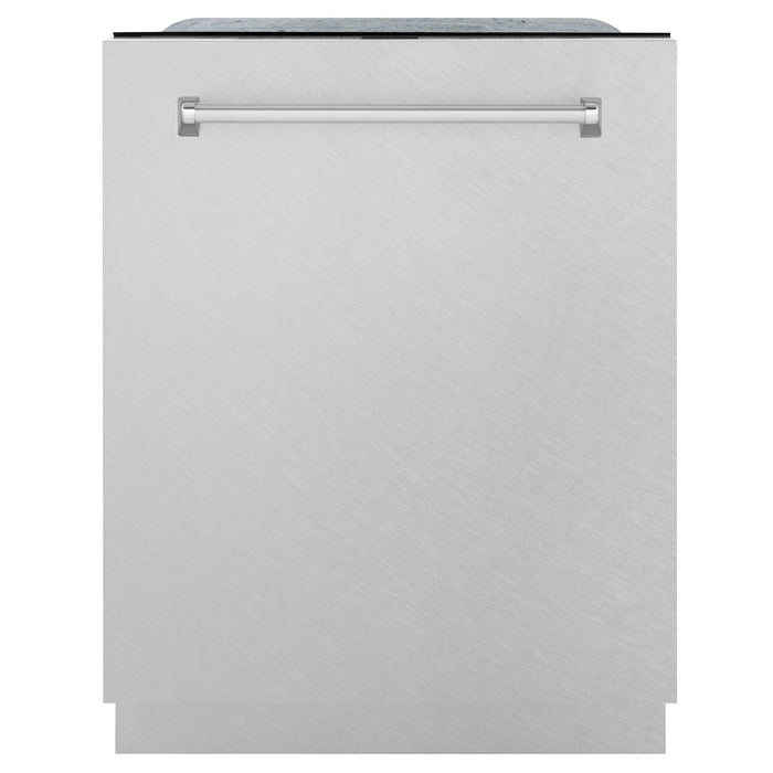 ZLINE 24 In. Monument Series 3rd Rack Top Touch Control Dishwasher in DuraSnow® Stainless Steel, 45dBa, DWMT-SN-24