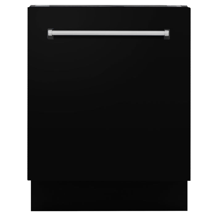 ZLINE 24 in. Top Control Tall Dishwasher in Matte Black with 3rd Rack, DWV-BLM-24