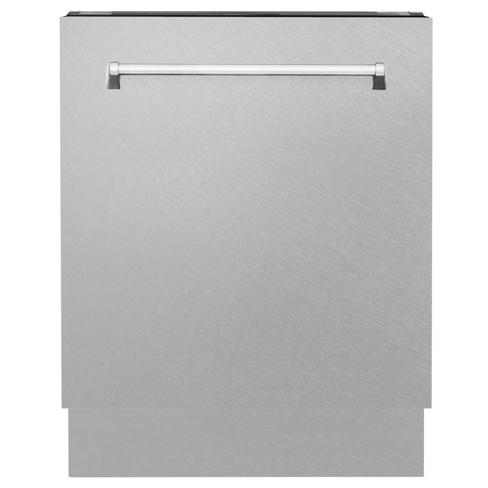 ZLINE 36 in. Kitchen Appliance Package with DuraSnow® Stainless Steel Gas Range, Ducted Range Hood and Dishwasher, 3KP-RGSRH36-DWV