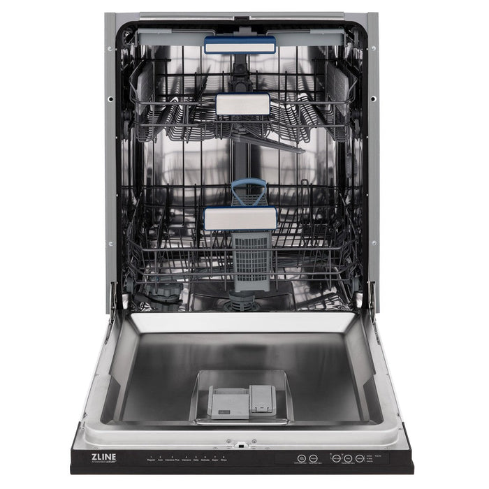 ZLINE 24 in. Tallac Series 3rd Rack Dishwasher with Oil-Rubbed Bronze Panel and Traditional Handle, 51dBa (DWV-ORB-24)