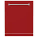 ZLINE 24 in. Monument Dishwasher Panel with Traditional Handle and Color Options (DPMT-24) Red Gloss