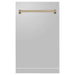 ZLINE Autograph Edition 18 in. Tallac Dishwasher Panel in Stainless Steel with Accent Handle (DPVZ-304-18) Champagne Bronze