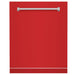 ZLINE 24 in. Monument Dishwasher Panel with Traditional Handle and Color Options (DPMT-24) Red Matte